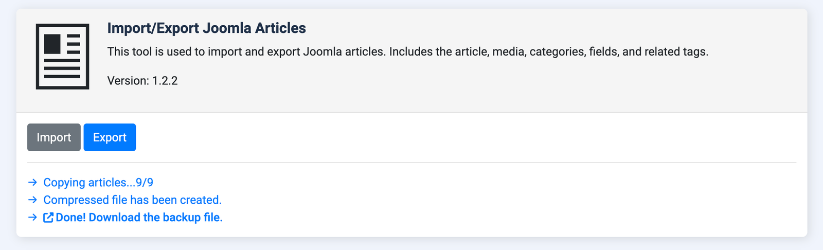 jlex transfer data export complete ui